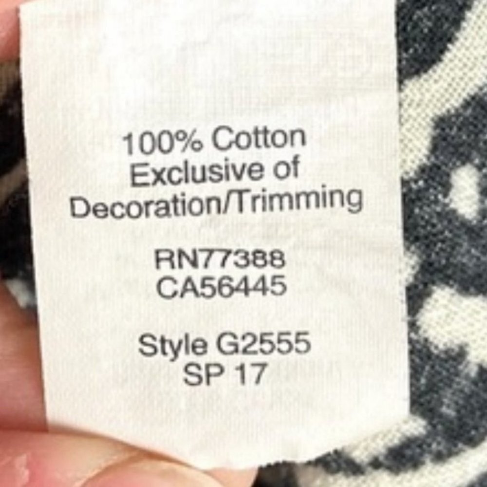 Madewell Lace-Up Cover-Up Tunic Black Printed Size Medium Bohemian G2555 Boho M - Picture 6 of 8